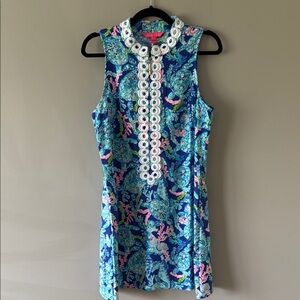 Lilly Pulitzer Jane Shift Dress Corsica Blue Turtle Villa